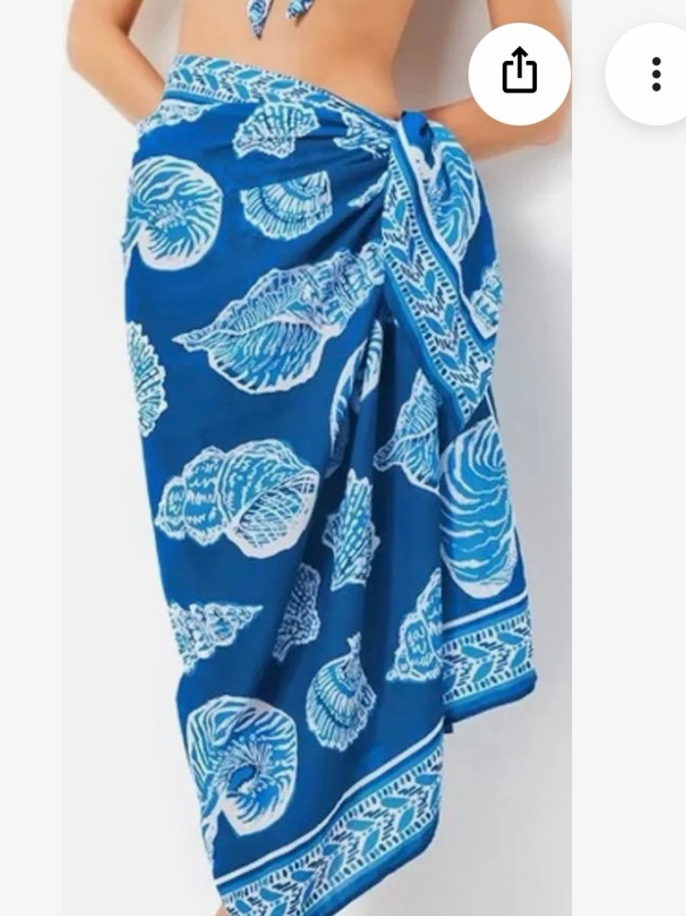 Lilly Pulitzer Blue Shell-Print coverup